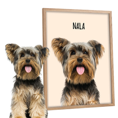 Retrato personalizado de perros diseño ALL con Yorkshire Terriers