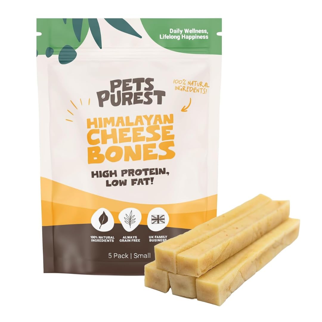 Pets Purest Barrita Masticable de Leche de Yak del Himalaya Grande - para Todas Las Edades Incluidos Cachorros y Mayores - Barrita Dental para Perros con Proteínas y Calcio - para Cuidar los Dientes