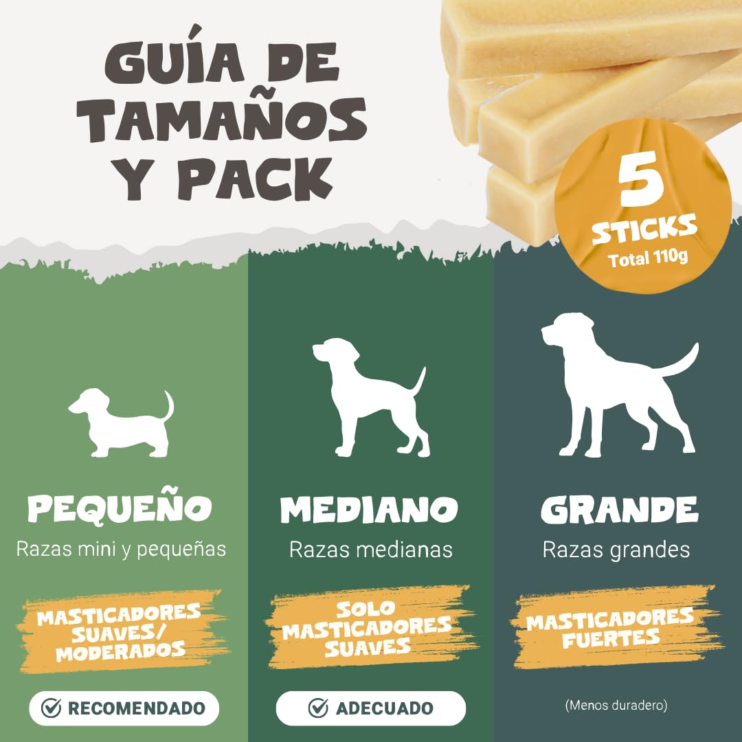 Pets Purest Barrita Masticable de Leche de Yak del Himalaya Grande - para Todas Las Edades Incluidos Cachorros y Mayores - Barrita Dental para Perros con Proteínas y Calcio - para Cuidar los Dientes