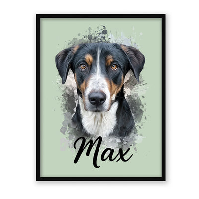 Retrato de mascota en acuarela Moderna