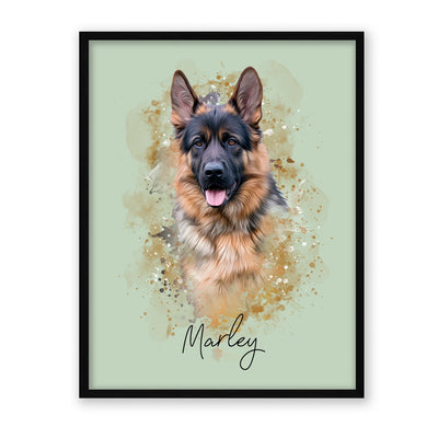Retrato mascotas en acuarela