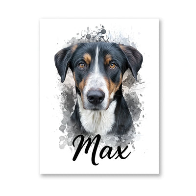 Retrato de mascota en acuarela Moderna