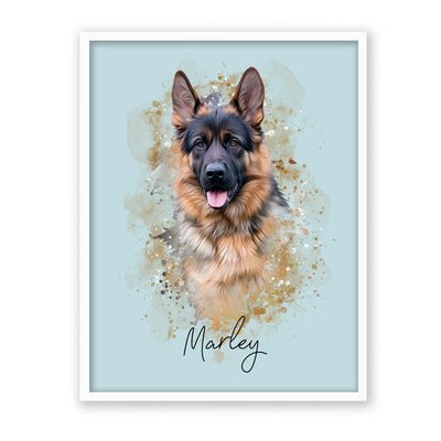 Retrato mascotas en acuarela