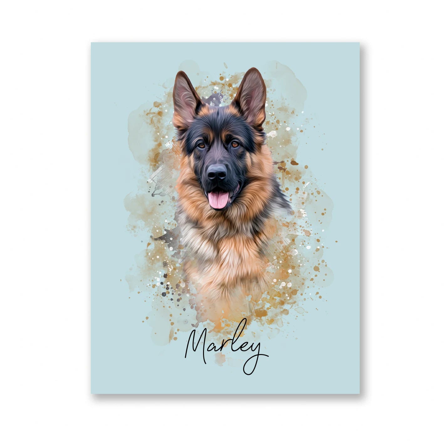Retrato mascotas en acuarela