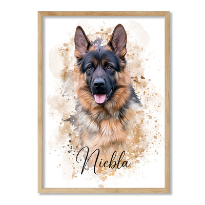 Retrato mascotas en acuarela