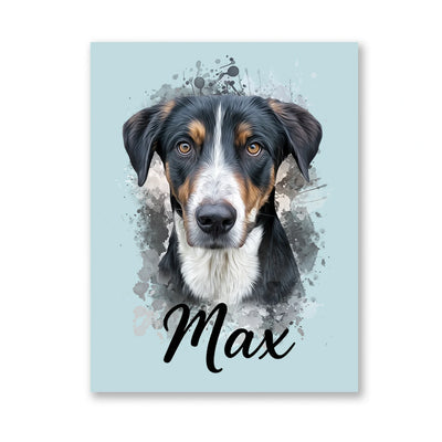 Retrato de mascota en acuarela Moderna