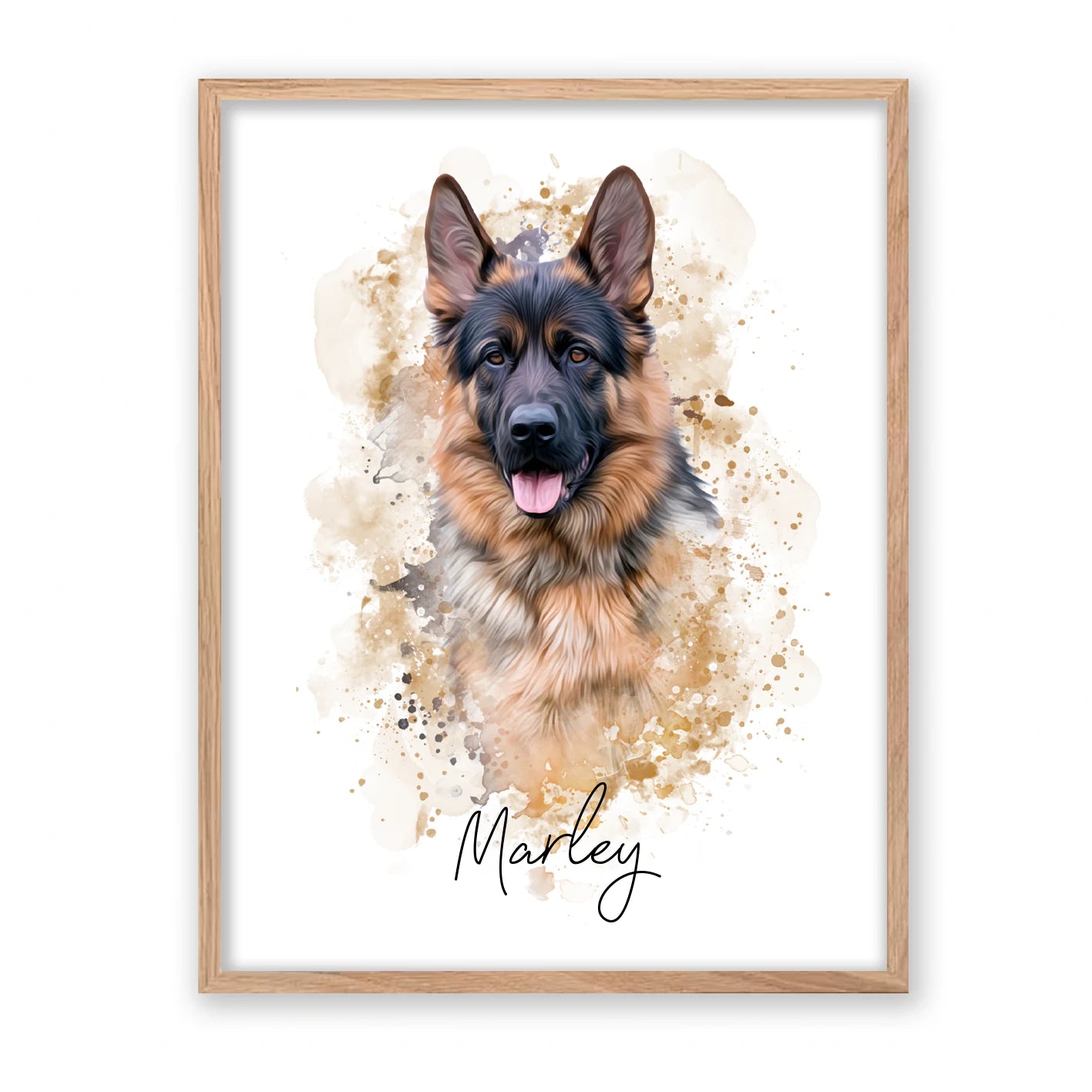 Retrato mascotas en acuarela