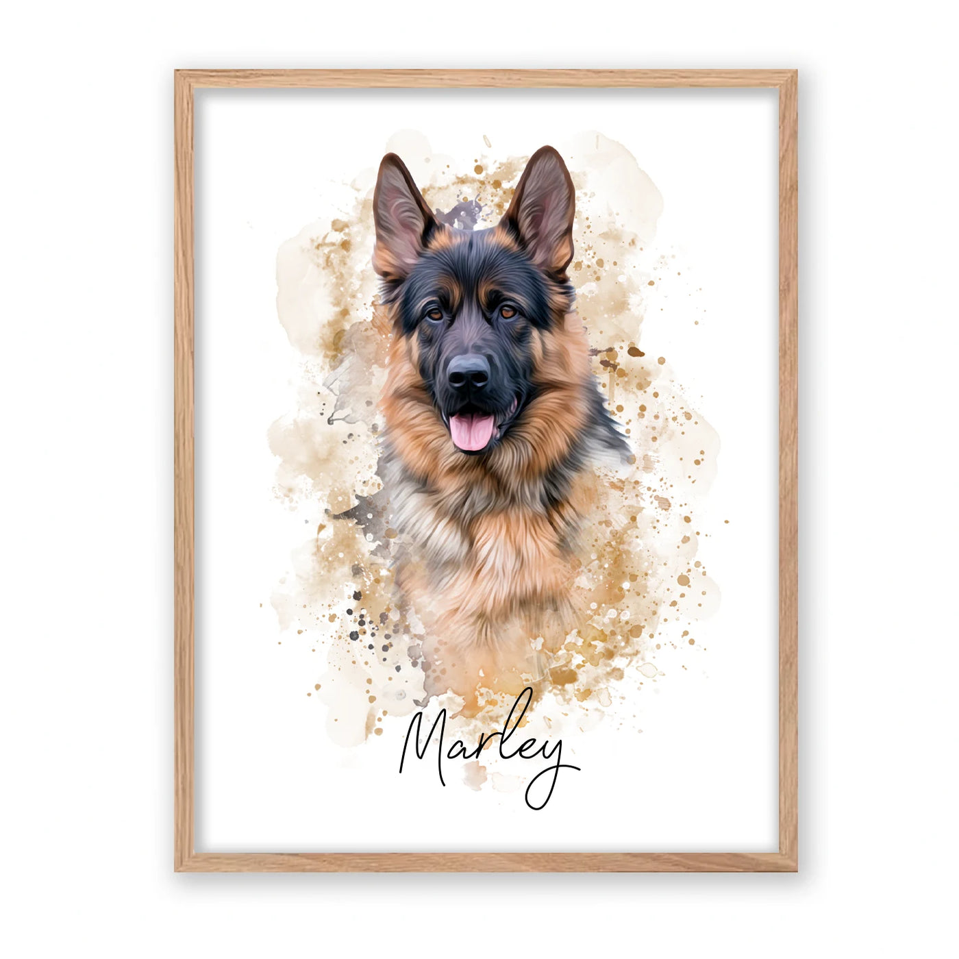 Retrato mascotas en acuarela