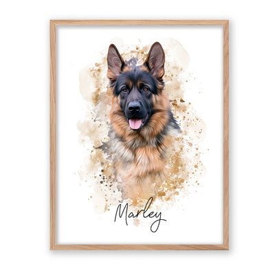 Retrato mascotas en acuarela
