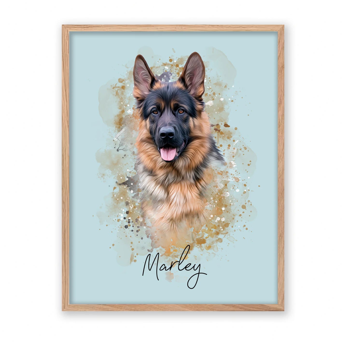 Retrato mascotas en acuarela