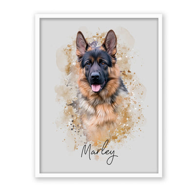 Retrato mascotas en acuarela