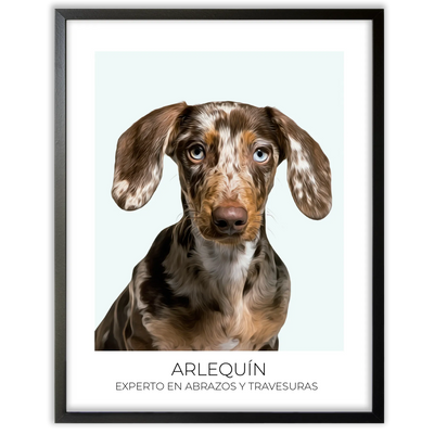 Cuadro retrato recuerdo mascotas