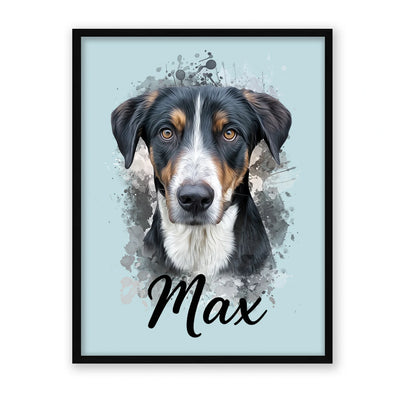 Retrato de mascota en acuarela Moderna