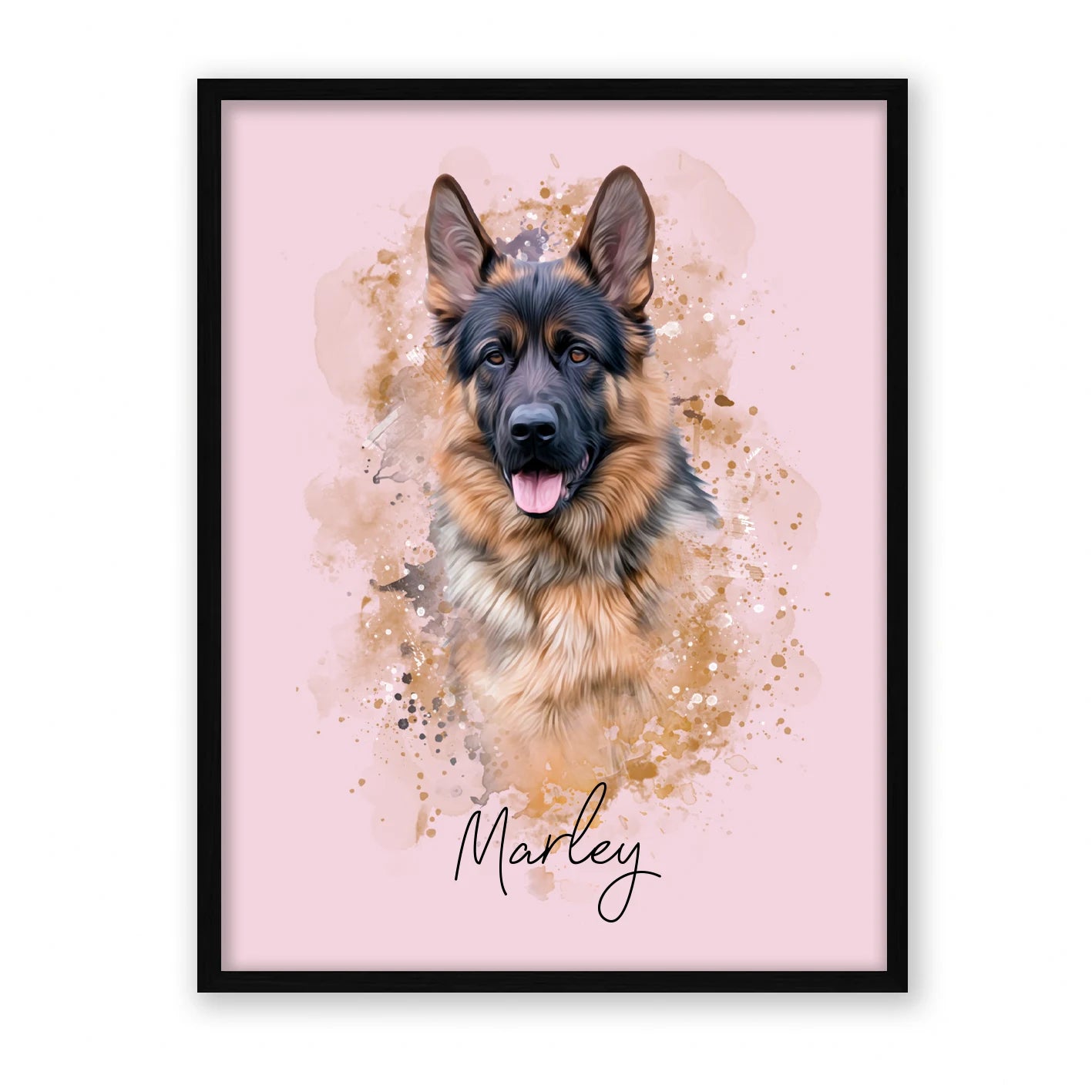 Retrato mascotas en acuarela