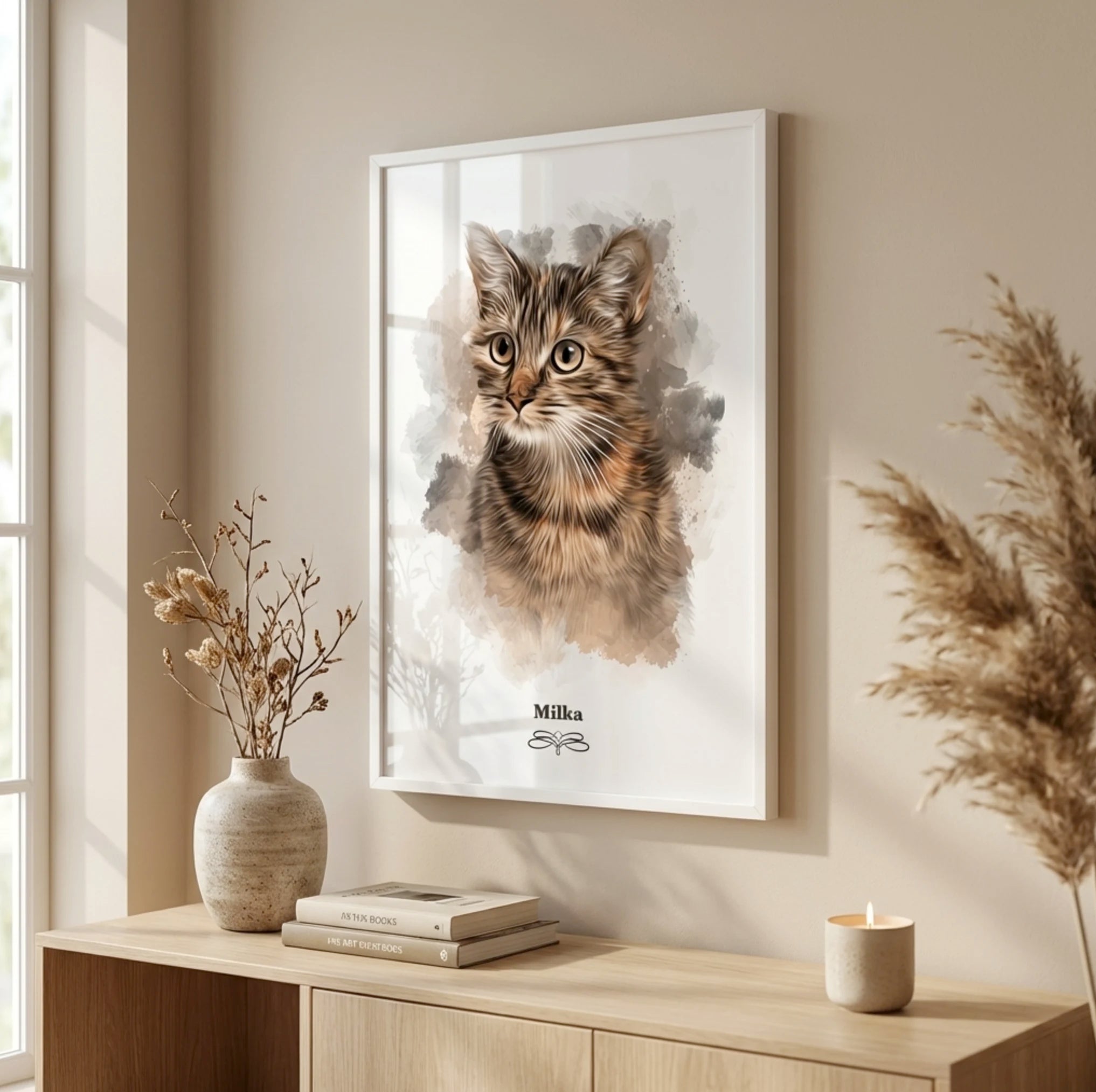 Retrato gato personalizado