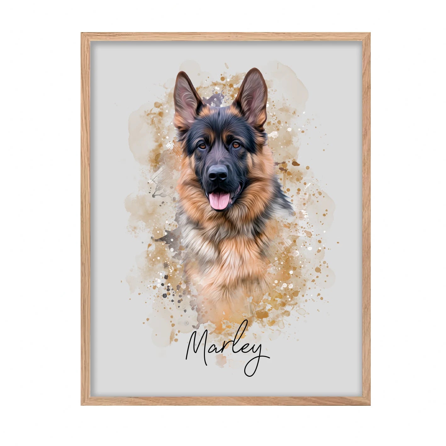 Retrato mascotas en acuarela