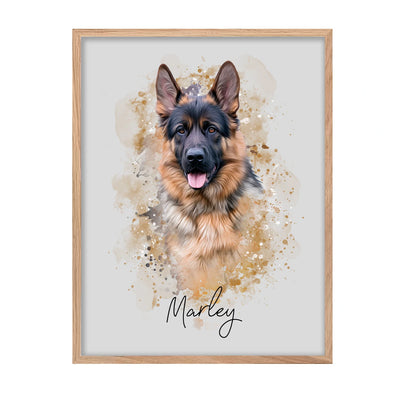 Retrato mascotas en acuarela