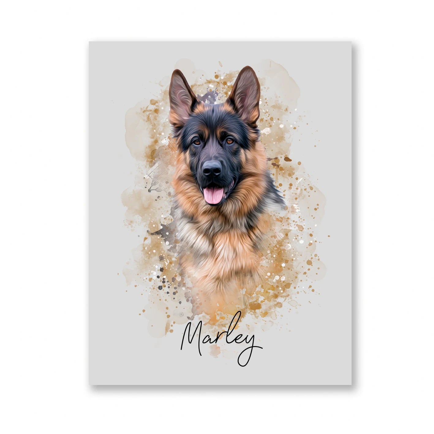 Retrato mascotas en acuarela
