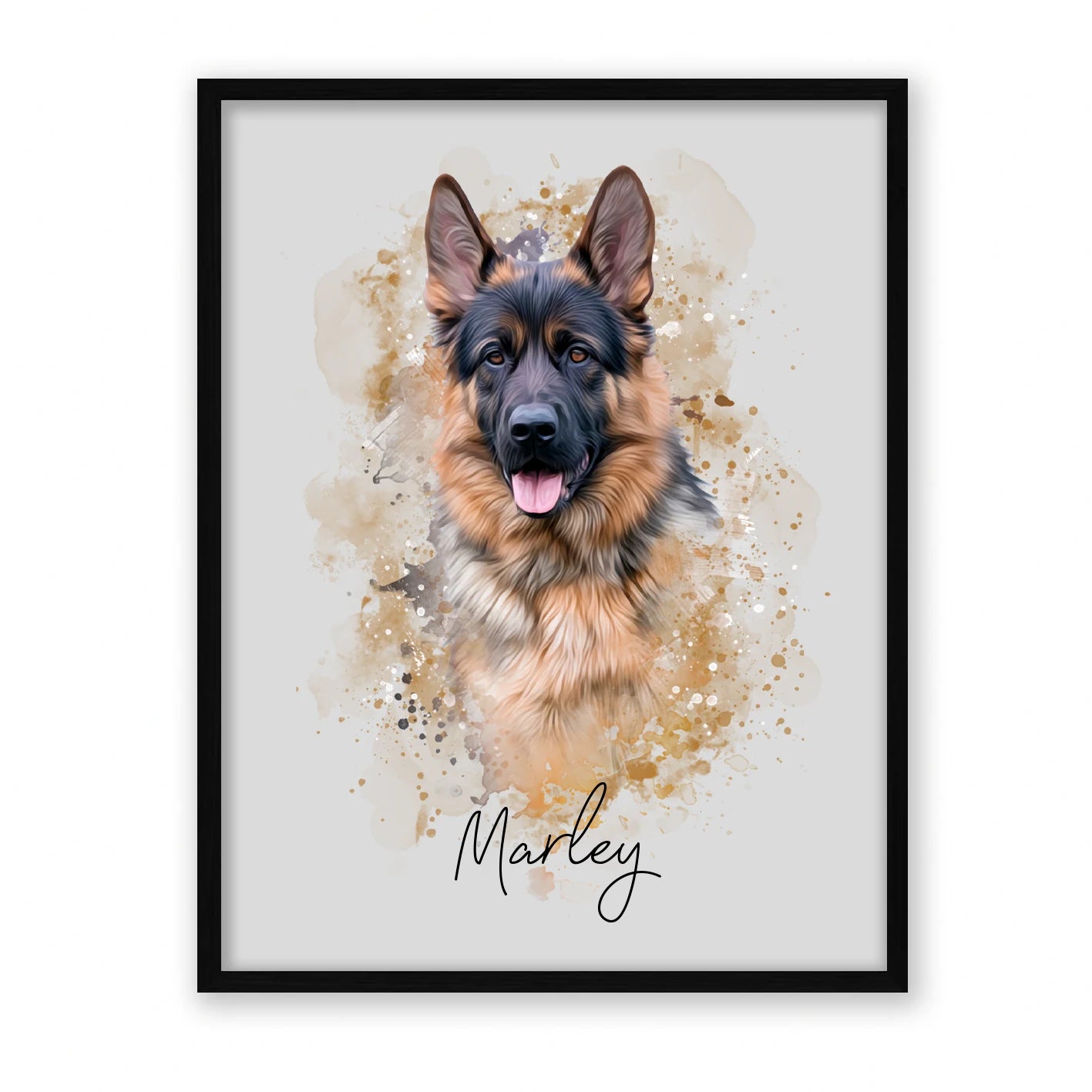 Retrato mascotas en acuarela