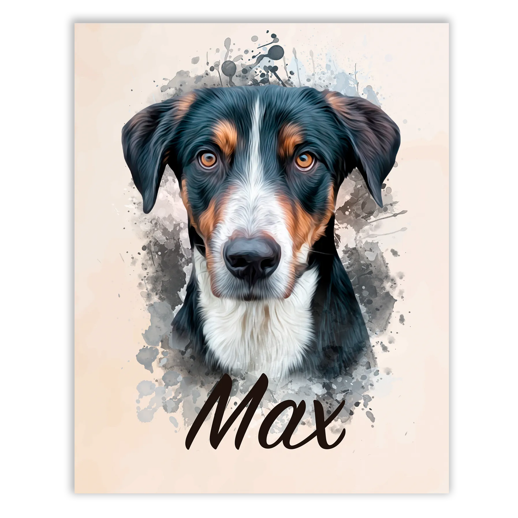 Retrato de mascota en acuarela