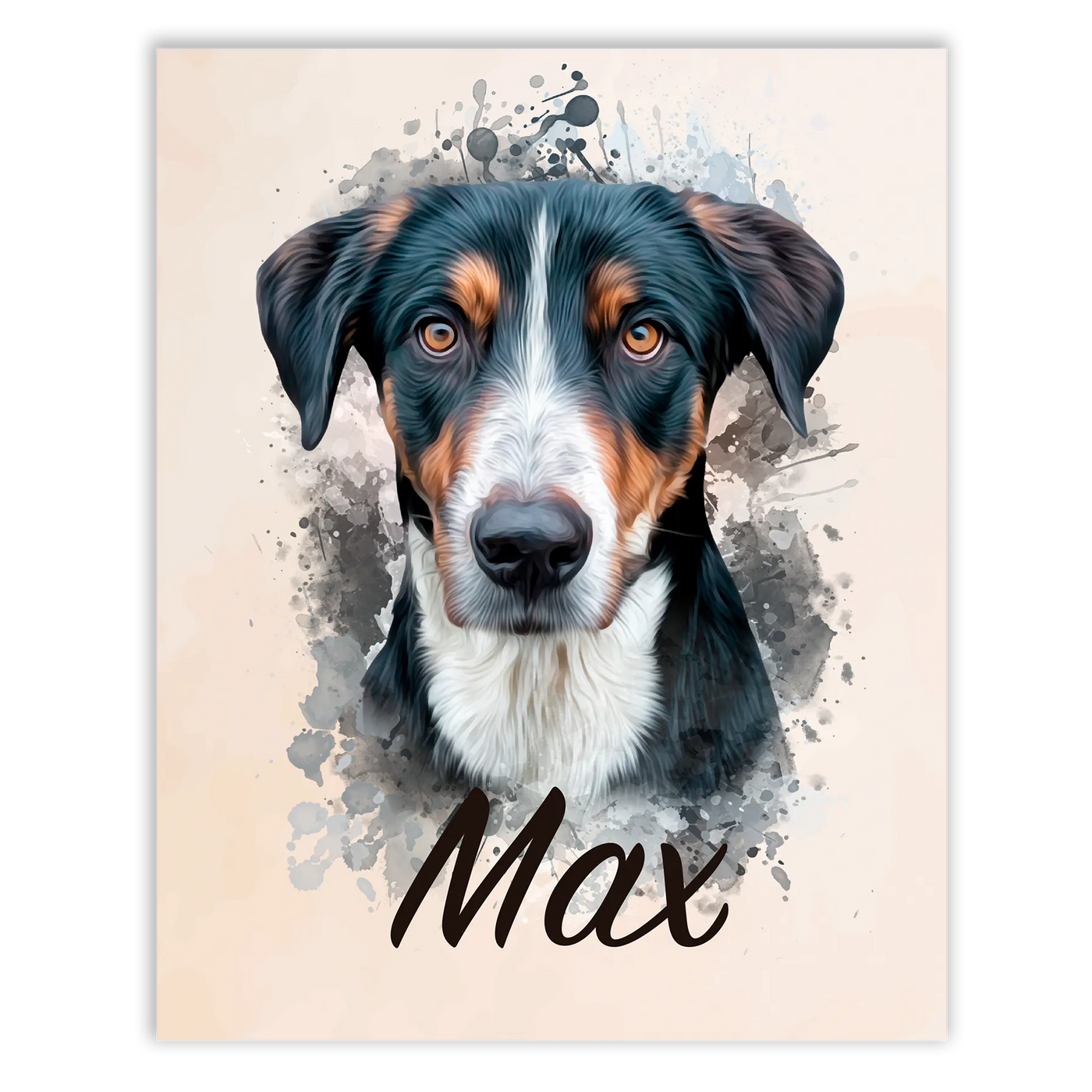 Retrato de mascota en acuarela