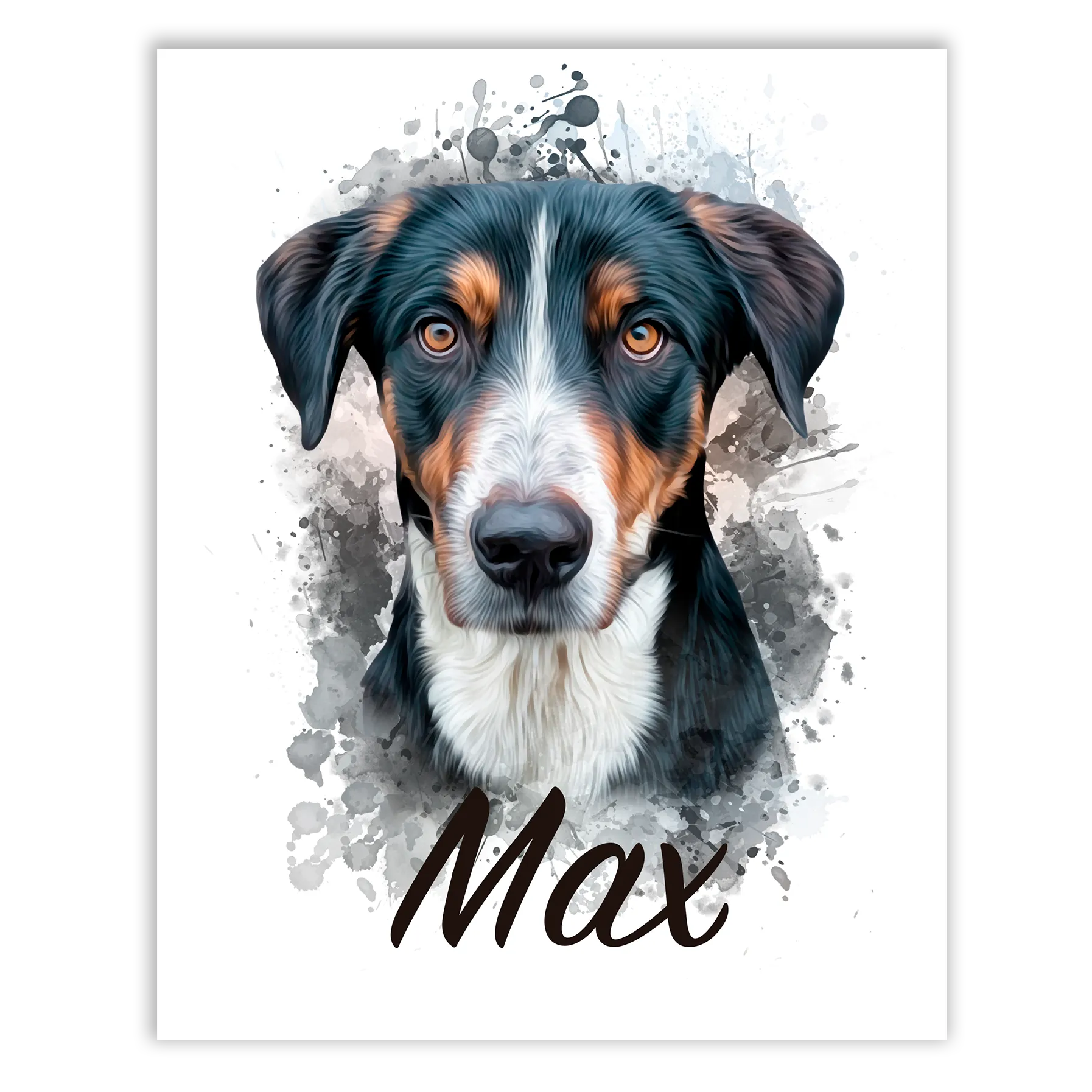 Retrato de mascota en acuarela