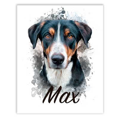 Retrato de mascota en acuarela