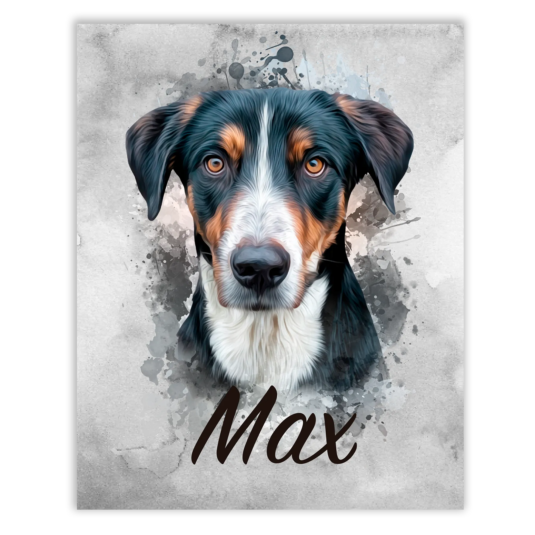 Retrato de mascota en acuarela