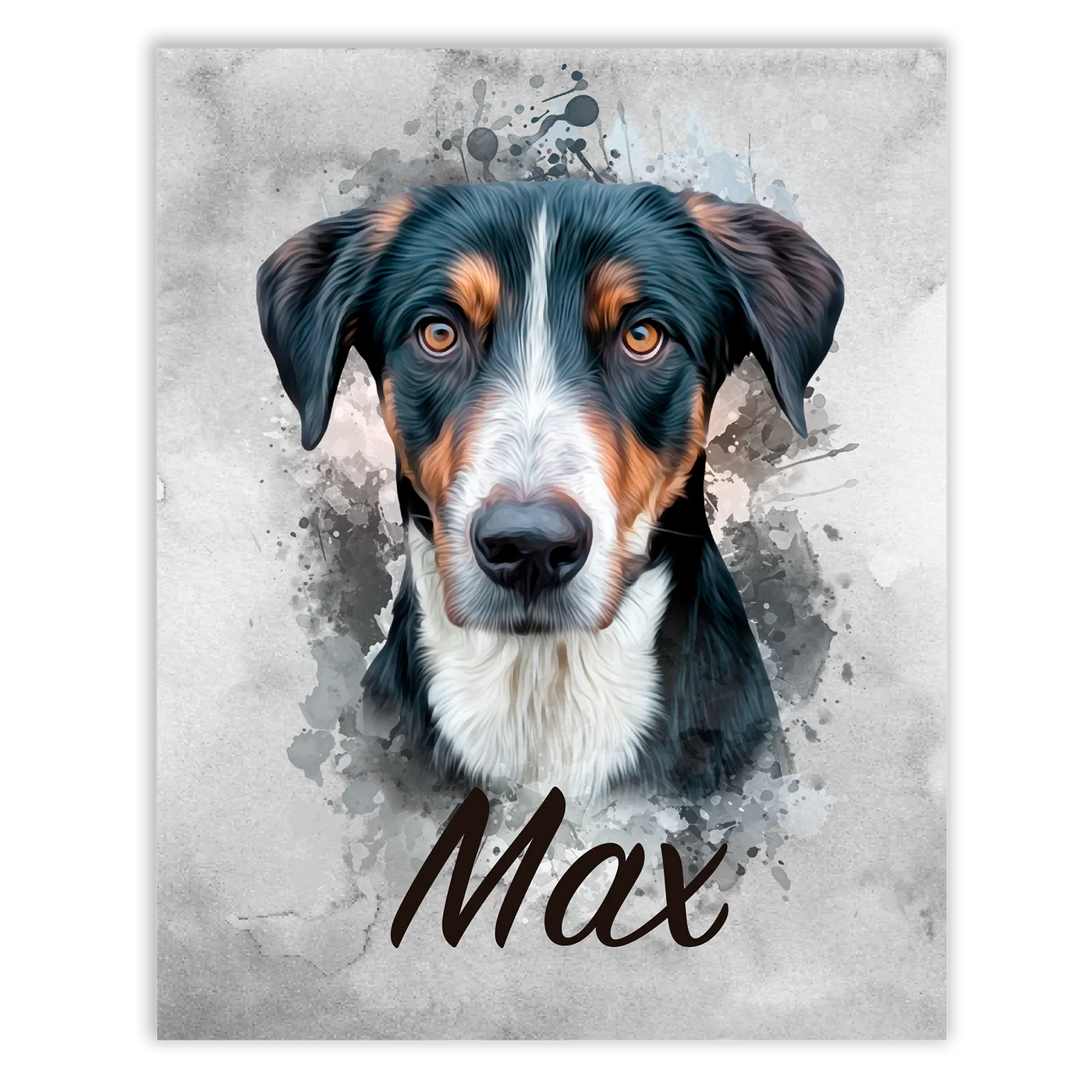 Retrato de mascota en acuarela