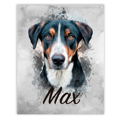 Retrato de mascota en acuarela