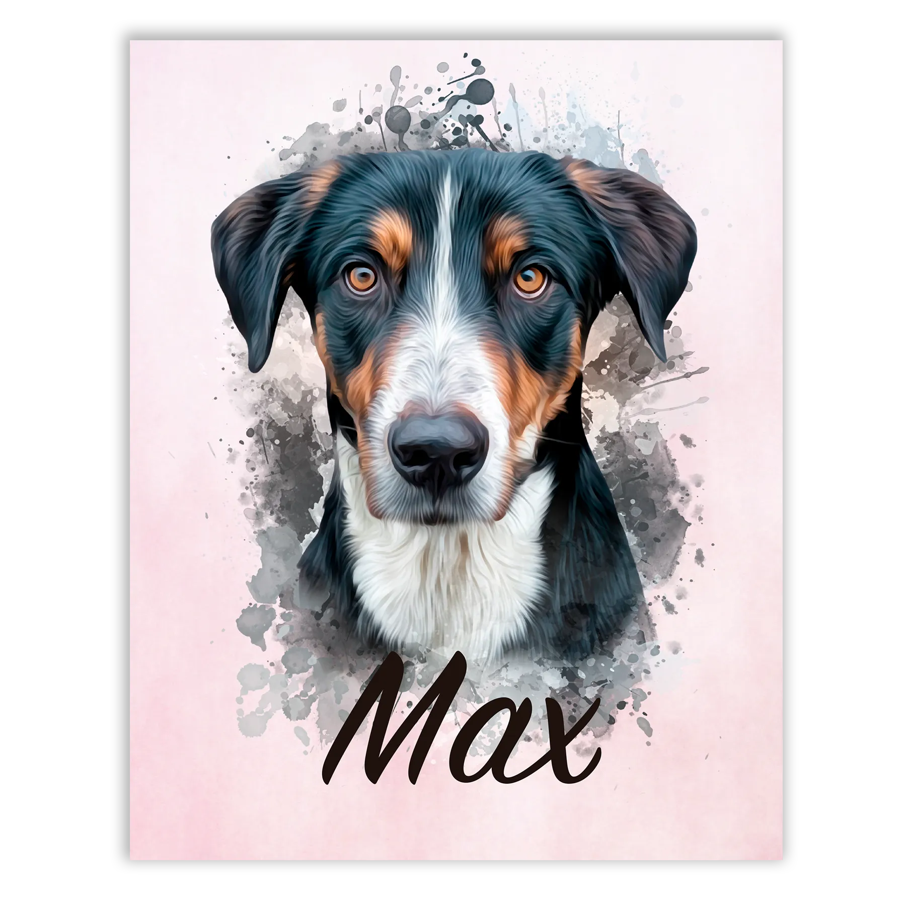 Retrato de mascota en acuarela