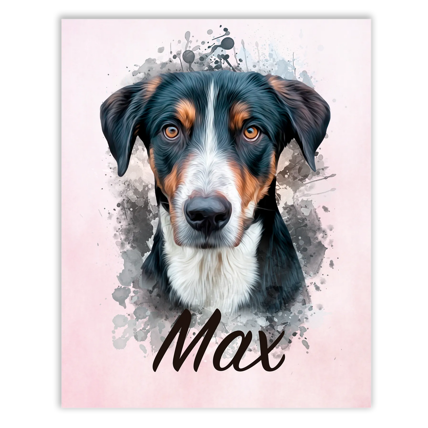 Retrato de mascota en acuarela