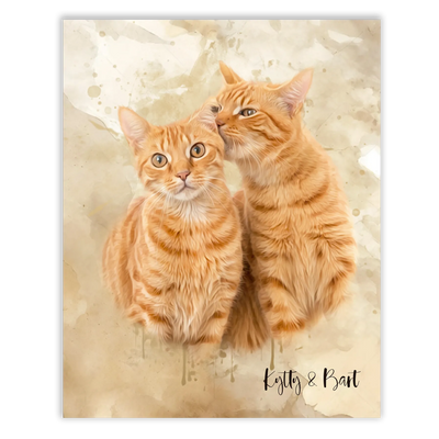 Retrato personalizado gato