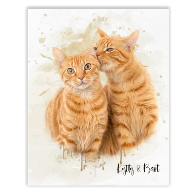 Retrato personalizado gato