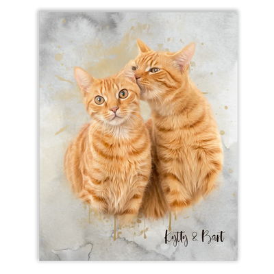 Retrato personalizado gato