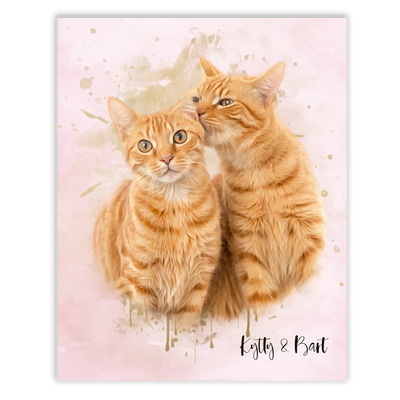 Retrato personalizado gato