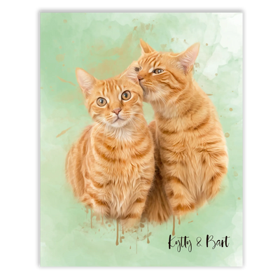 Retrato personalizado gato