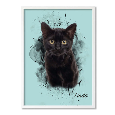 Retrato personalizado de mascotas diseño SIL