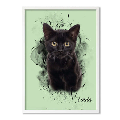 Retrato personalizado de mascotas diseño SIL
