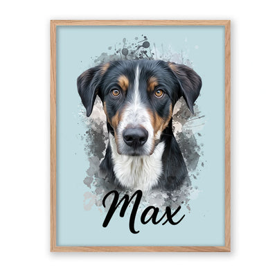 Retrato de mascota en acuarela Moderna