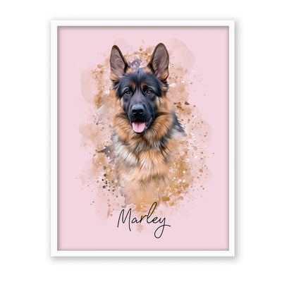 Retrato mascotas en acuarela