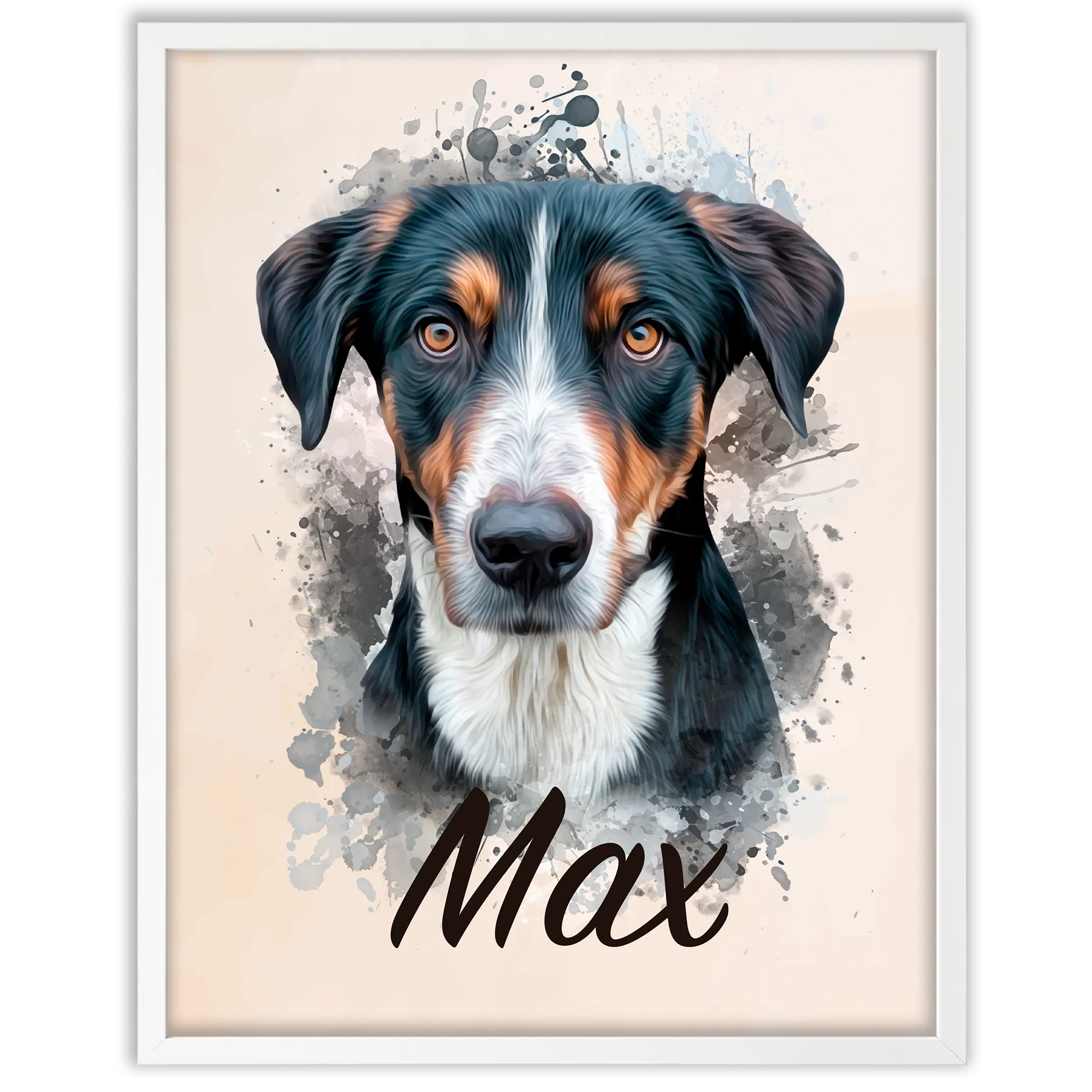 Retrato de mascota en acuarela