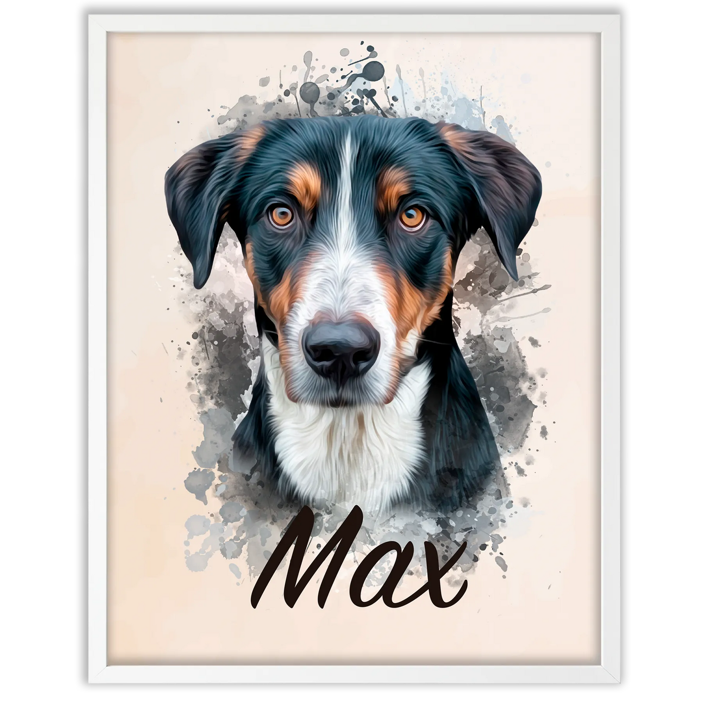 Retrato de mascota en acuarela