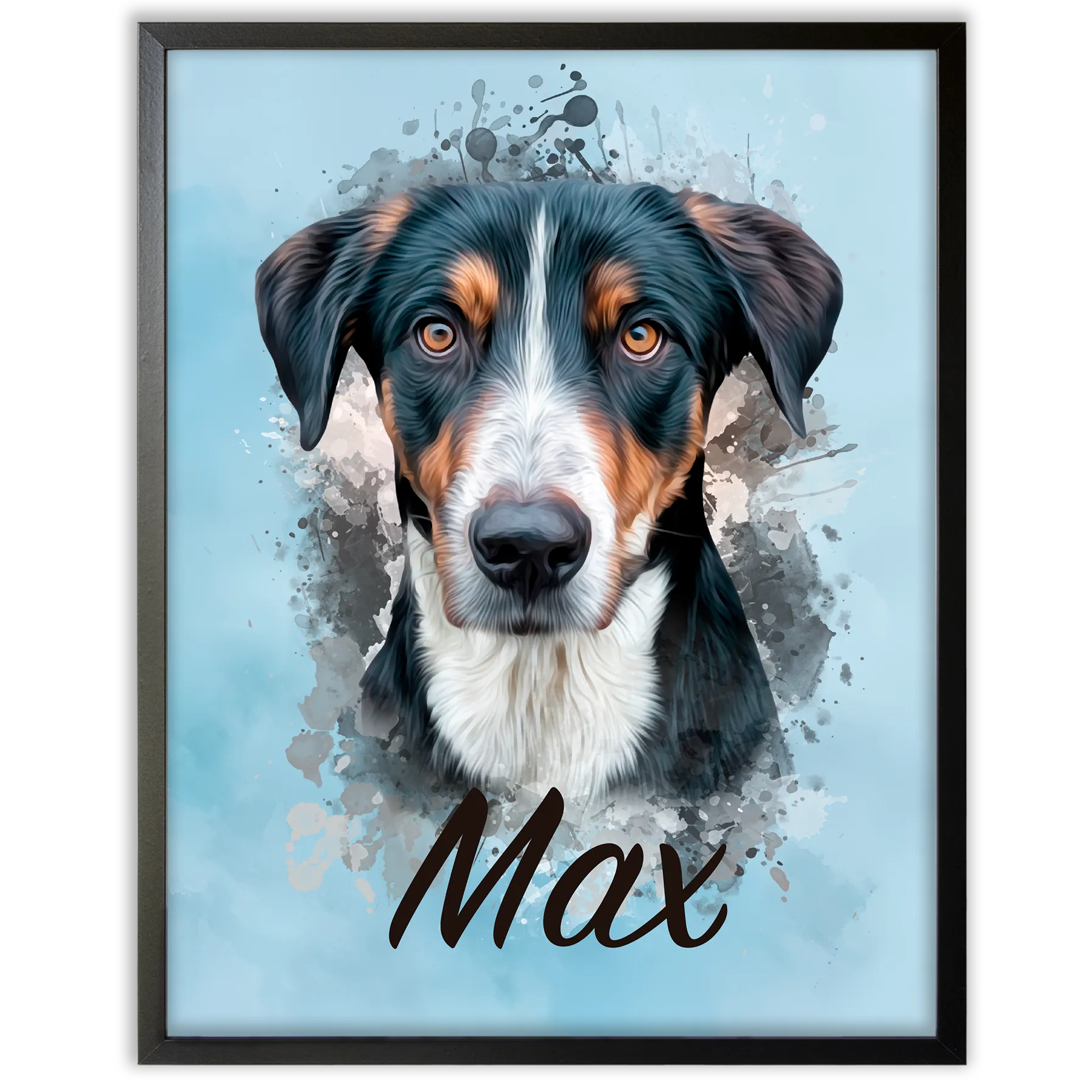 Retrato de mascota en acuarela