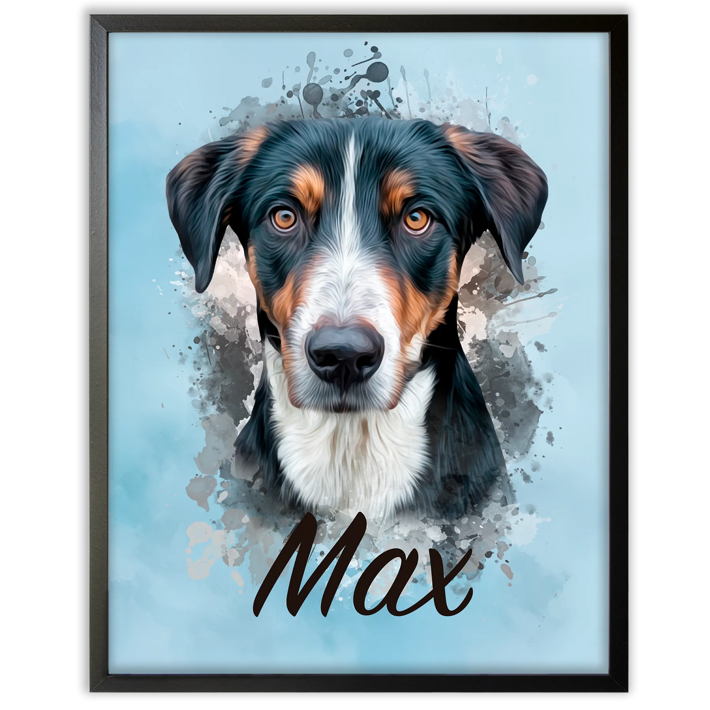Retrato de mascota en acuarela