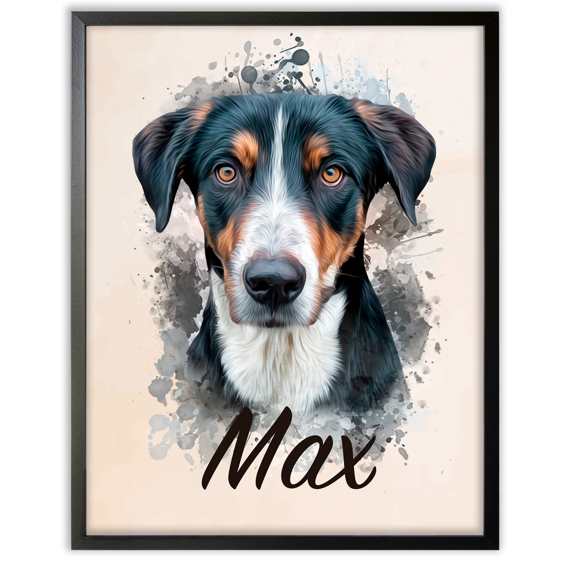 Retrato de mascota en acuarela