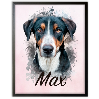 Retrato de mascota en acuarela