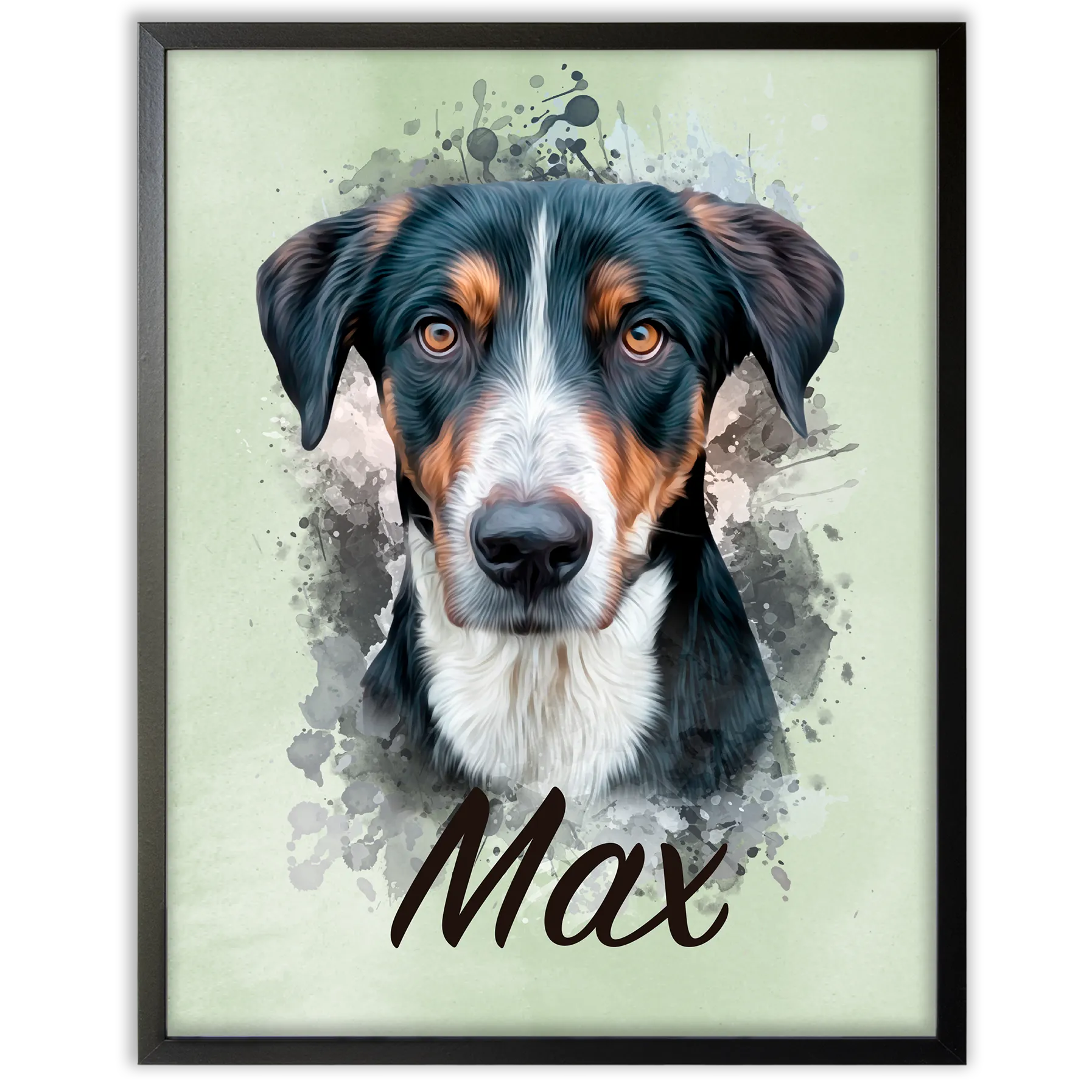 Retrato de mascota en acuarela