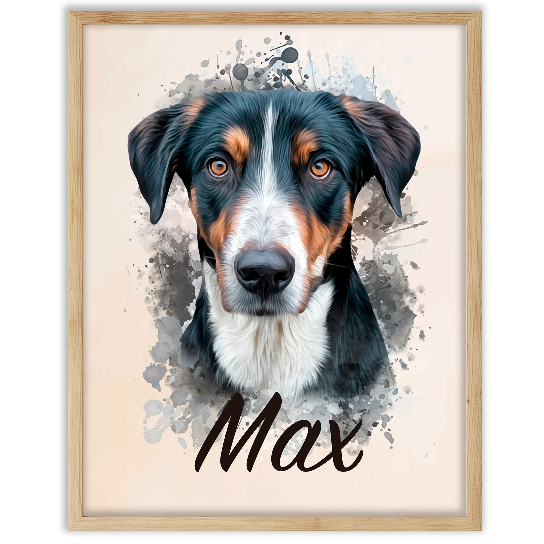 Retrato de mascota en acuarela