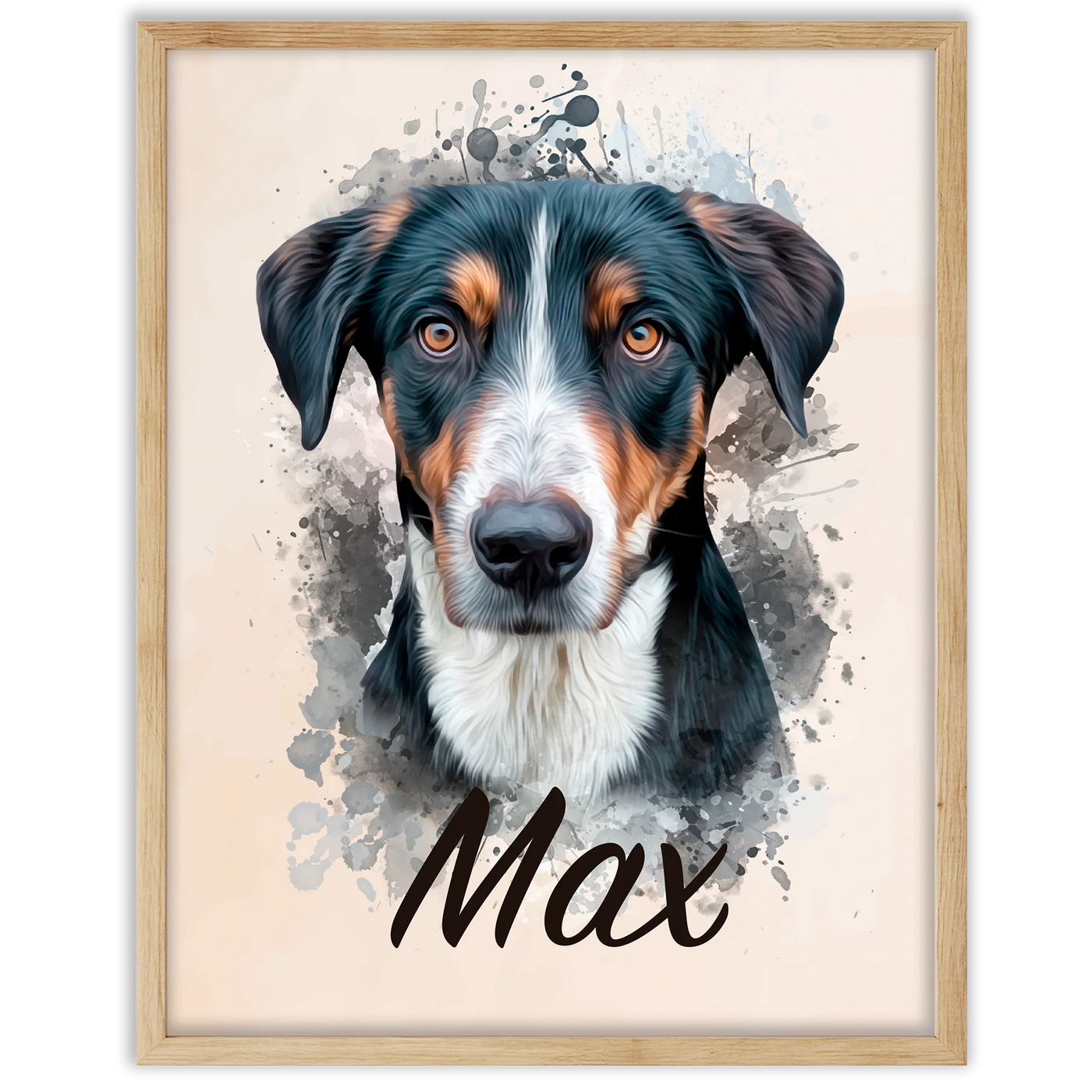Retrato de mascota en acuarela
